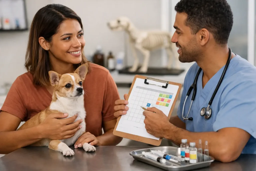 Como montar calendário vacinal canino seguro